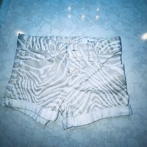 Gap kids Girls Denim Short gold Zebra Print Size 8